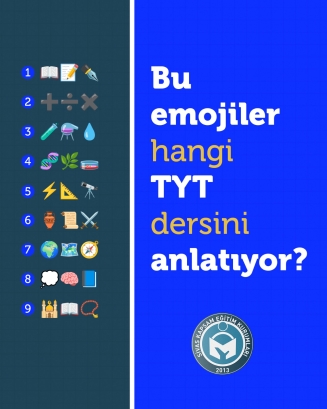 Bu Emojiler Hangi TYT Dersini Anlatıyor?